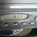 Clock in the car says "hurry"