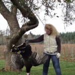 Farmgirl and turkey Seeing things through.