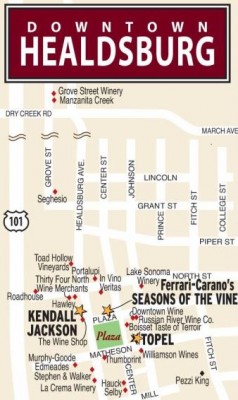Healdsburg California Winery Map Healdsburg California Winery Map