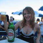 Lisa and Stella by River! Cheers!