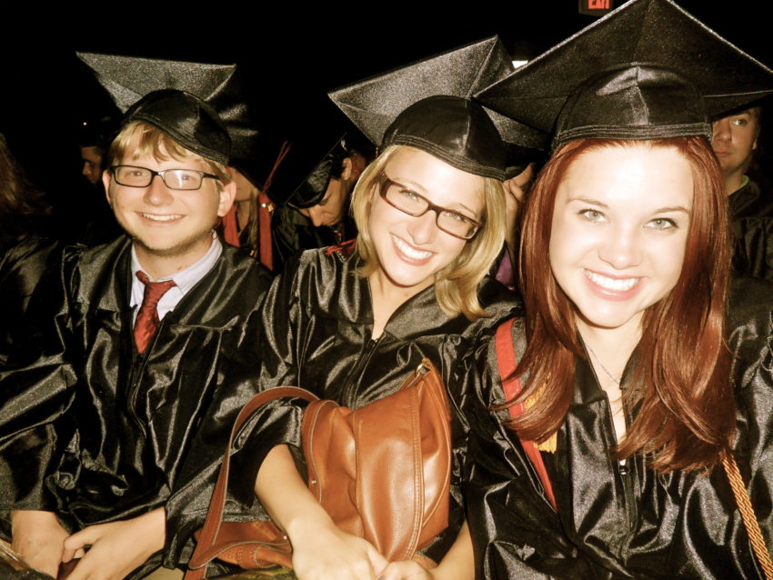 Graduating from college Graduating from college