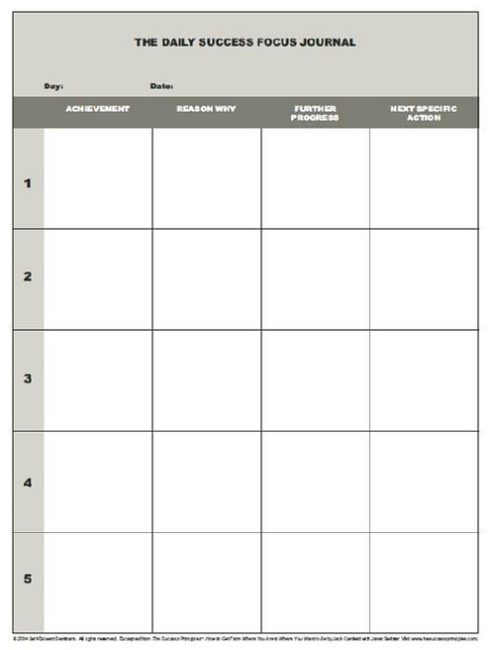 The daily focus journal by Jack Canfield The daily focus journal by Jack Canfield