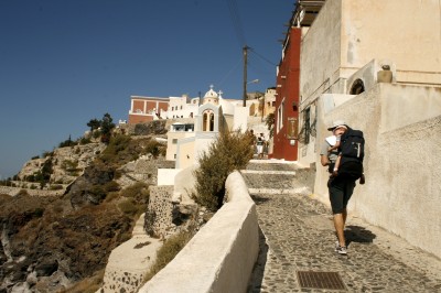 Travel with children - nap-time in Greece!
