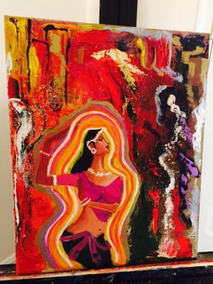 Finding Happiness on the Day of the Epiphany: Painting of the Goddess