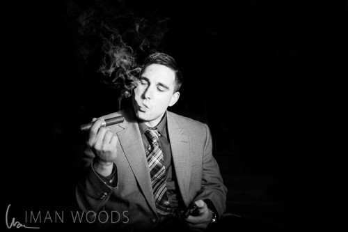 Illuminating both subject and smoke 1950s portraits of men